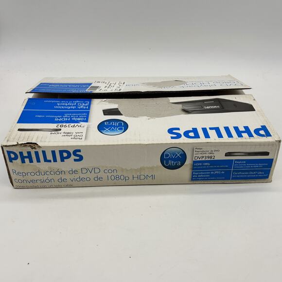 Philips DVD Player DVP3982 Silver 1080p HDMI Div X Ultra Remote Box Tested MP3 - Picture 9 of 10